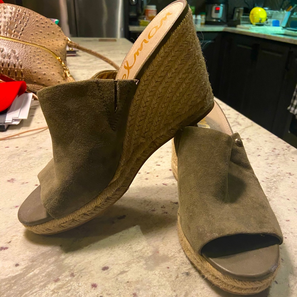 Green Sam Edelman Wedges